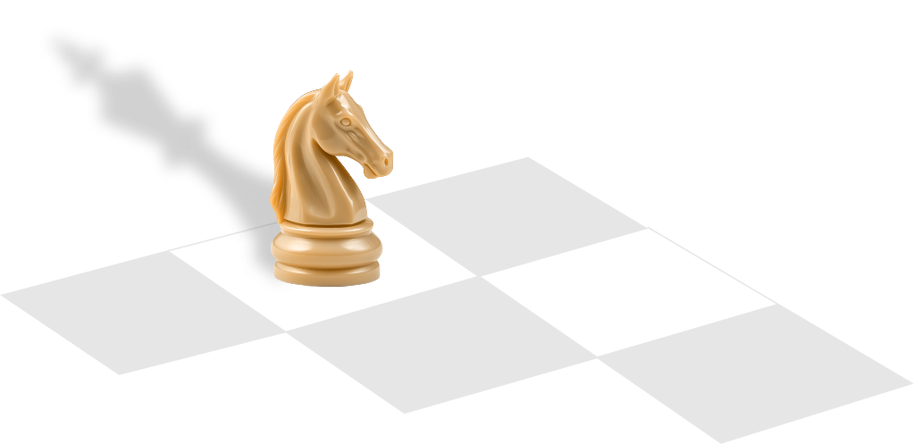 Gold Chess Knight