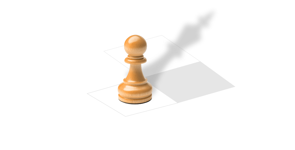 Orange Chess Pawn